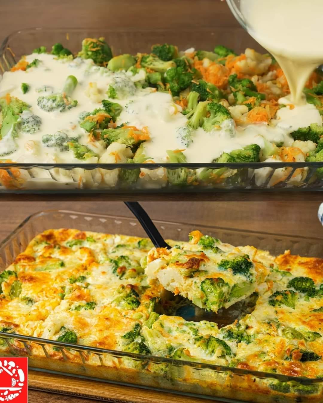 Broccoli and Cauliflower Pie