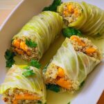Cabbage Rolls with Sweet Potato and Quinoa Filling