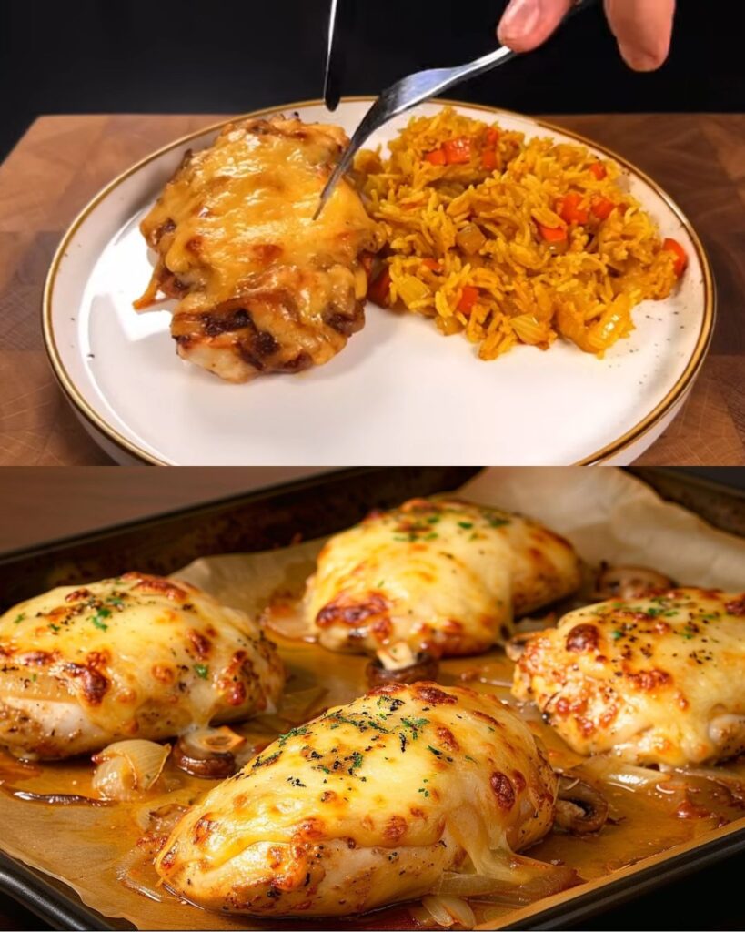 Spicy Chicken with Mushrooms and Basmati Rice
