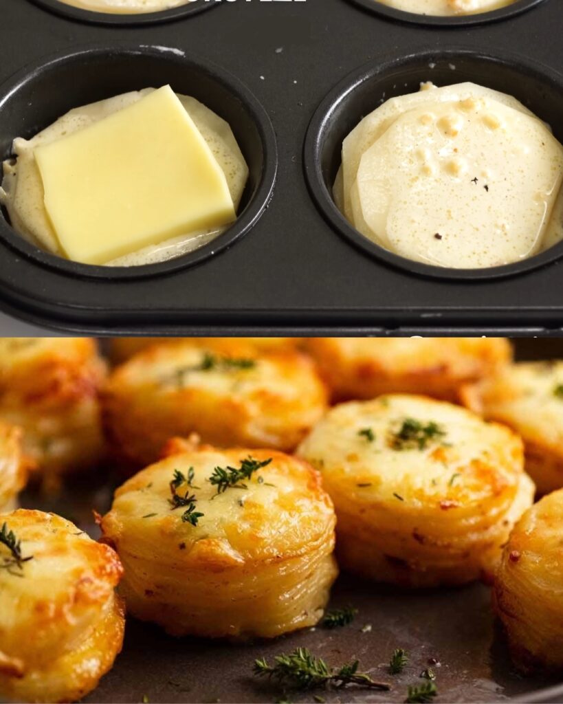 Mini Potato Dauphinoise (Gratin Stacks)