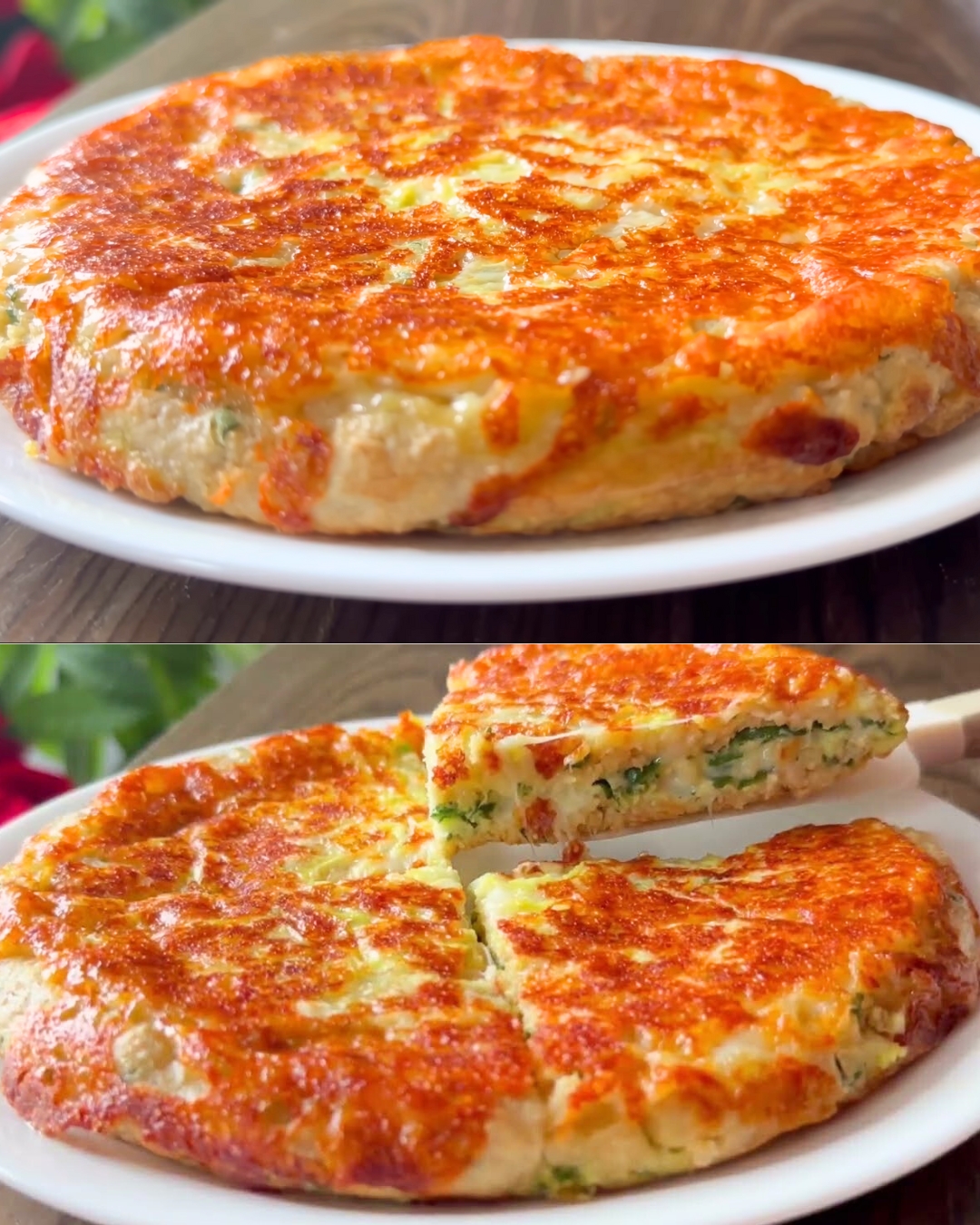 Oatmeal Spinach Pancakes with Mozzarella