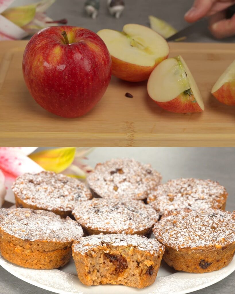 Oatmeal Banana Apple muffins