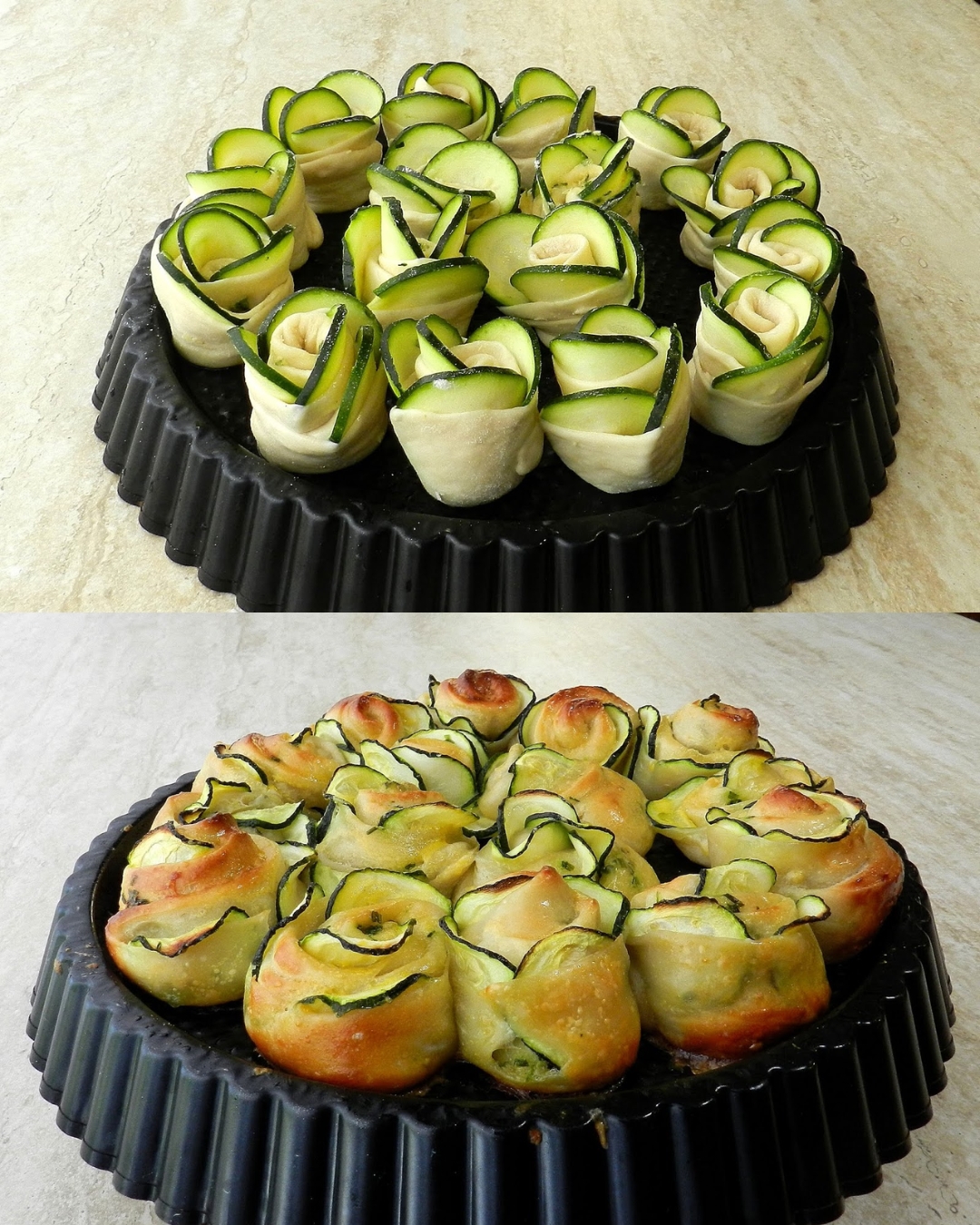Zucchini Garlic Rose Bread Recipe
