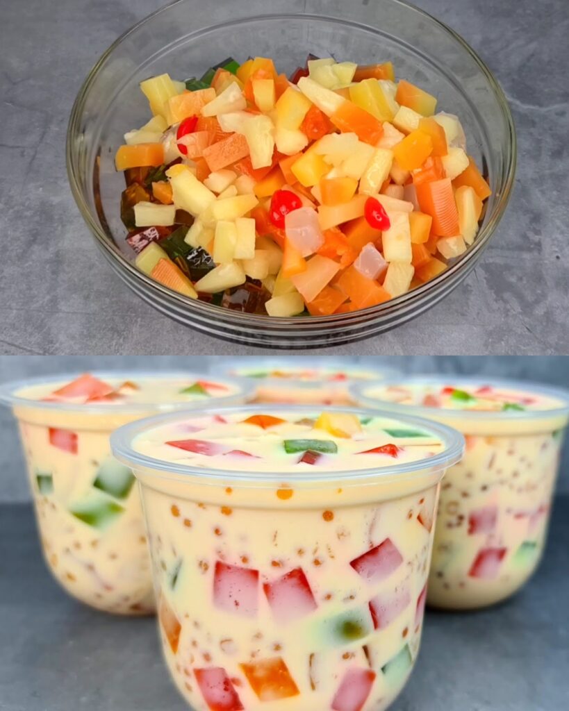 Fruity Tapioca Jelly Drink finished dish