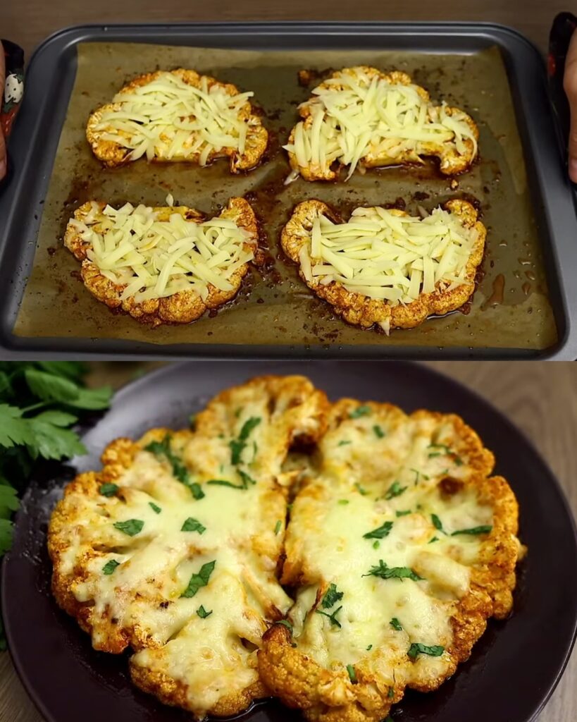 Cheesy Cauliflower Steaks