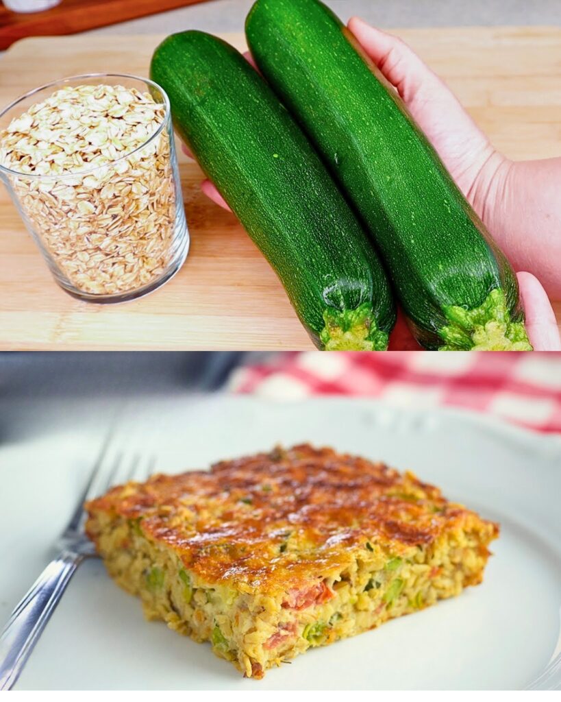 Savory Baked Oats with Vegetables and Cheese