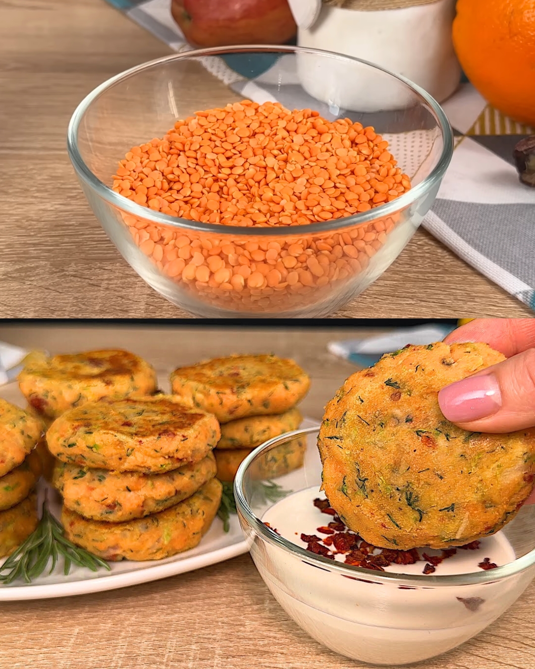 Lentil and Zucchini Cutlets
