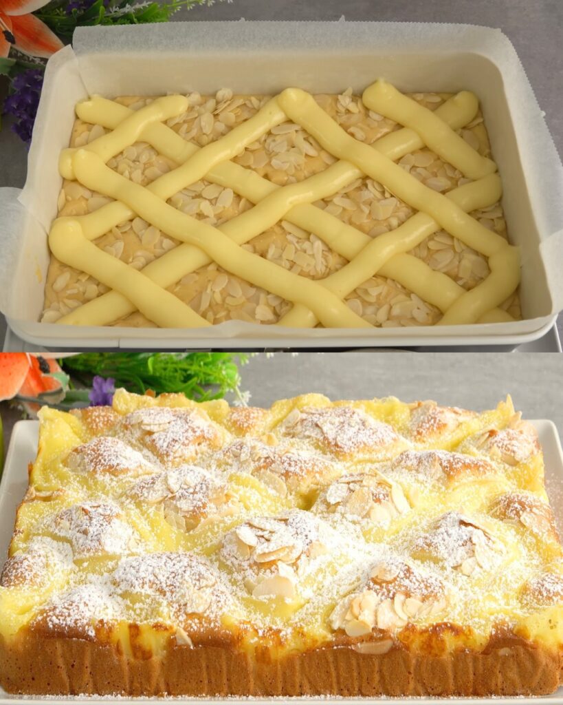 Almond Cake with Custard