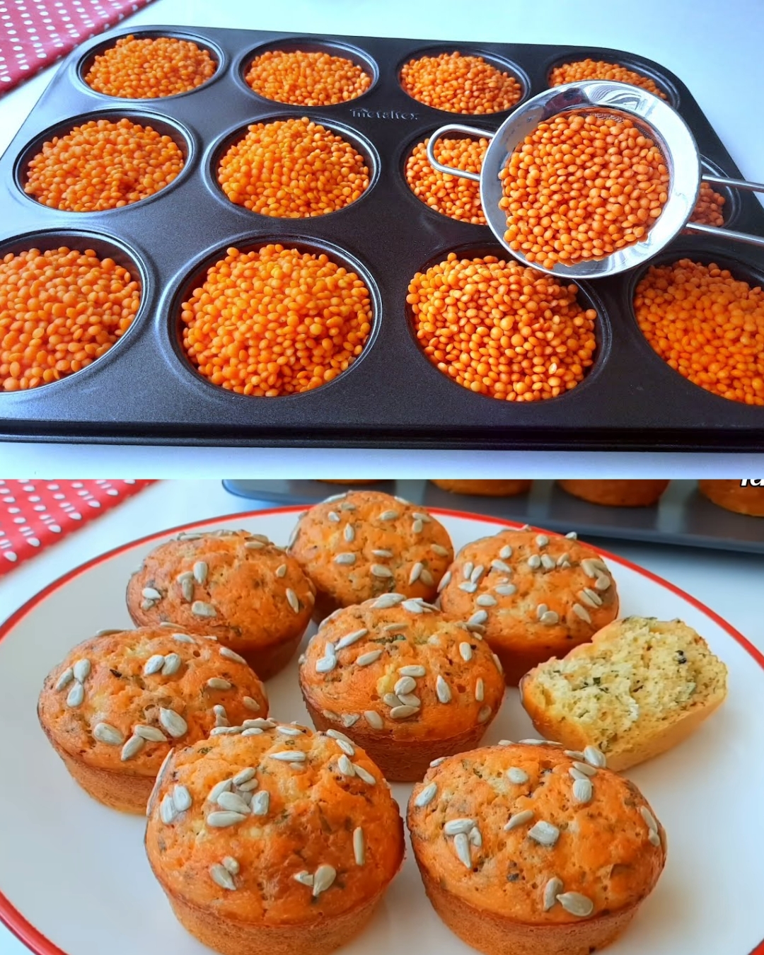 Gluten-Free Lentil and Cheese Muffins