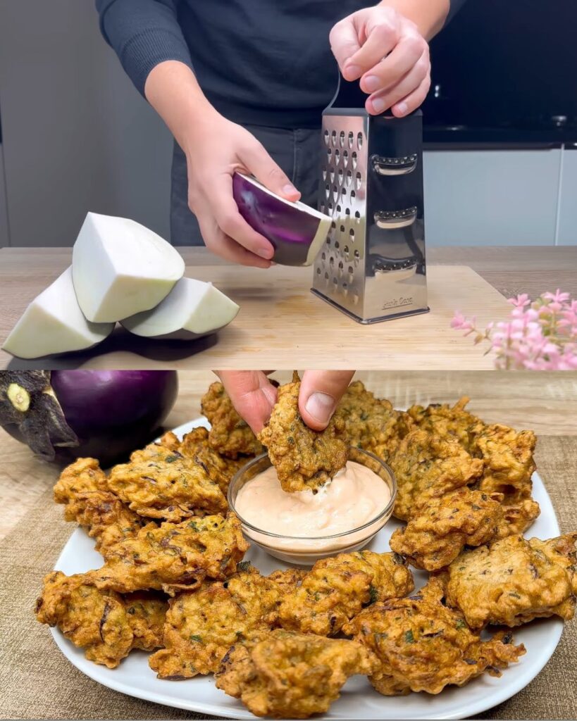 Crispy Eggplant Fritters with Tangy Sauce