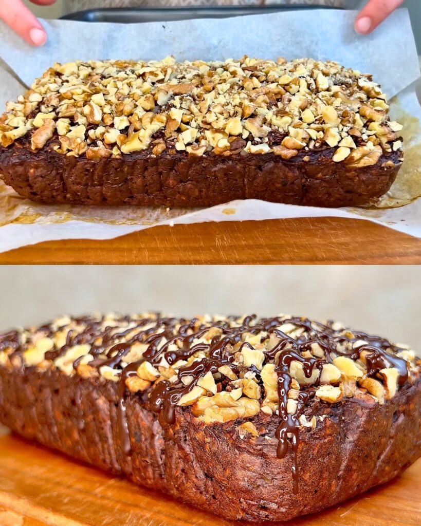 Sugar-Free Banana Oat Loaf with Cocoa Recipe finished dish