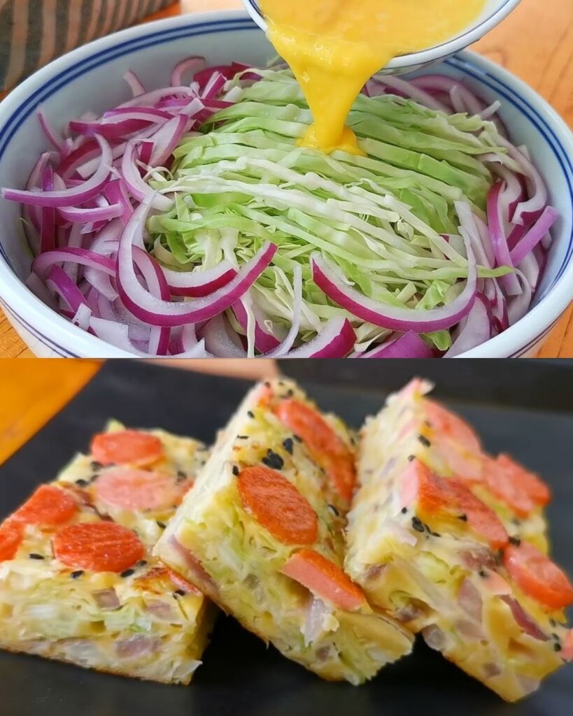 Savory Cabbage and Ham Pancakes