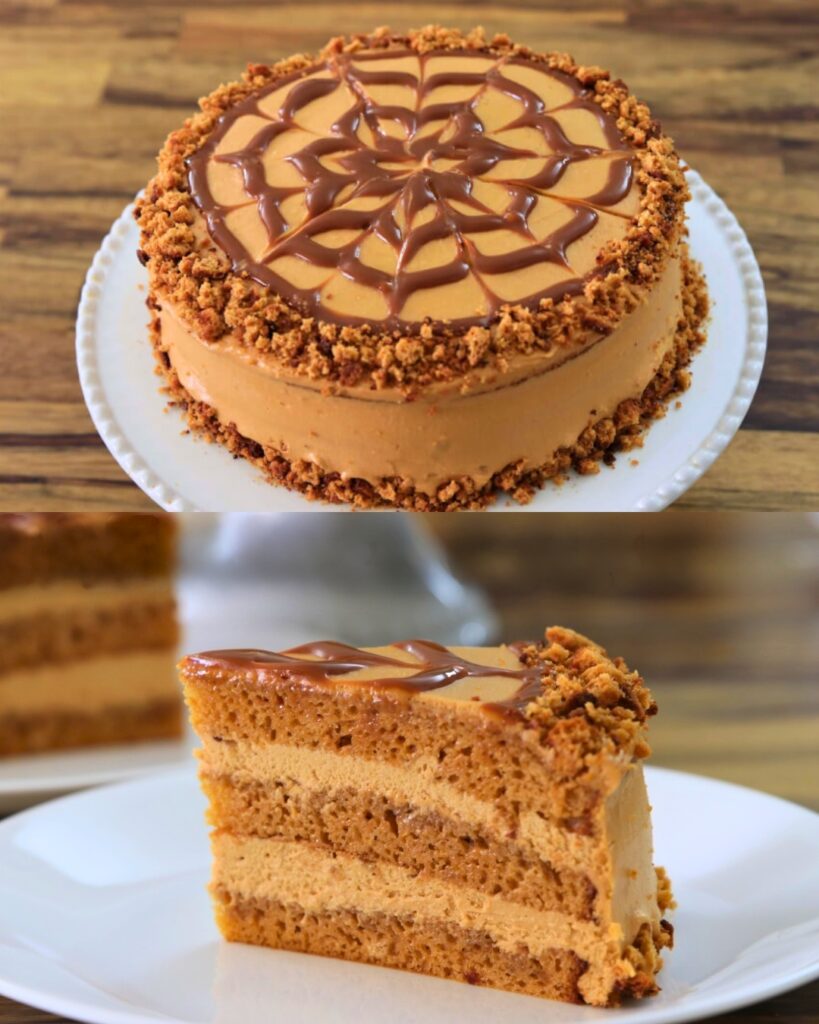 Dulce de Leche Layer Cake finished dish