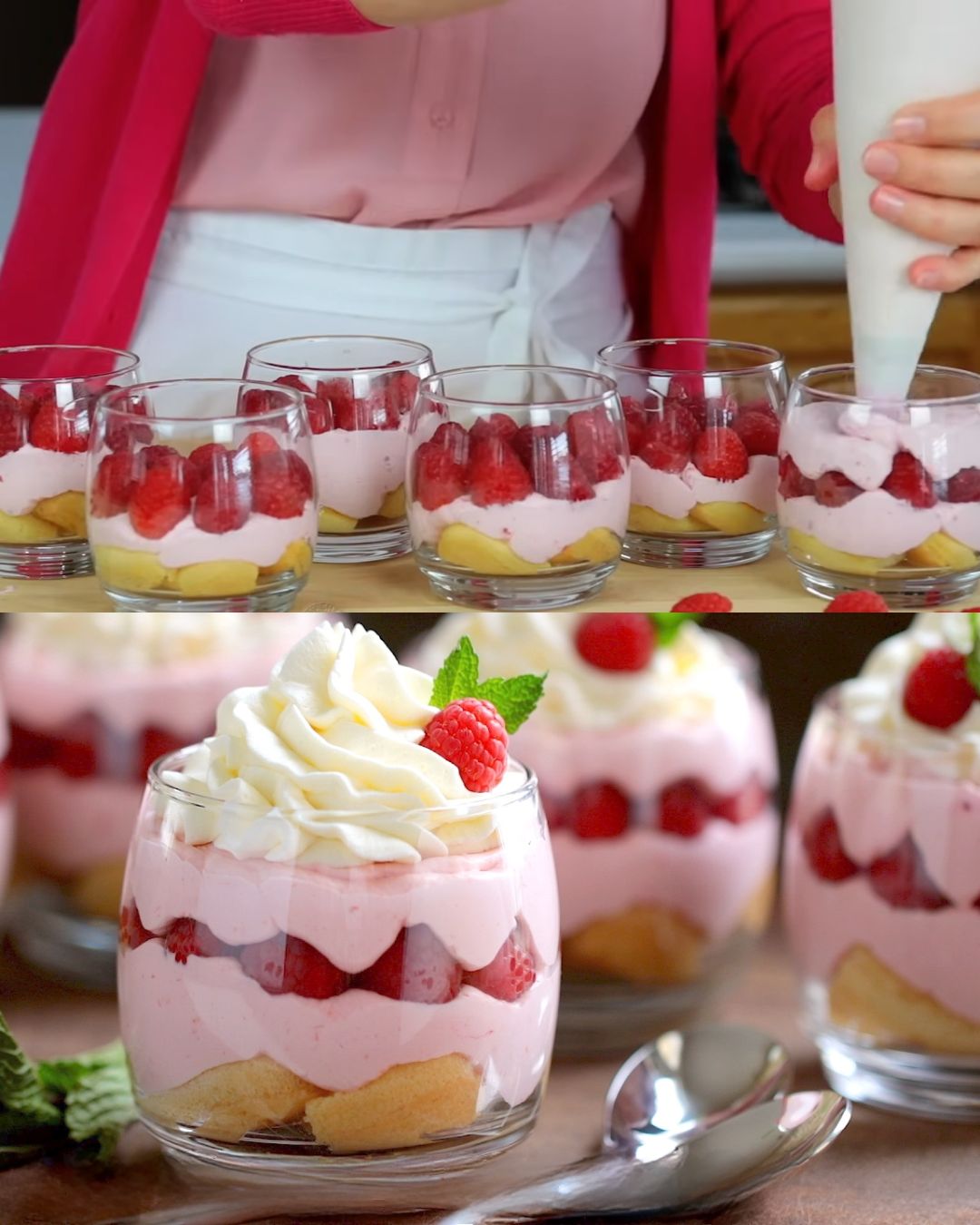 Raspberry Mousse Cups Recipe