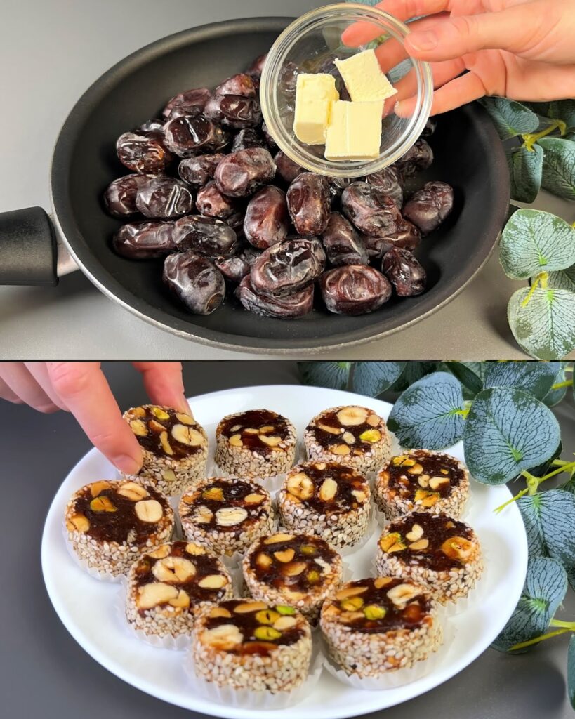 Spiced Nut and Date Energy Balls finished dish