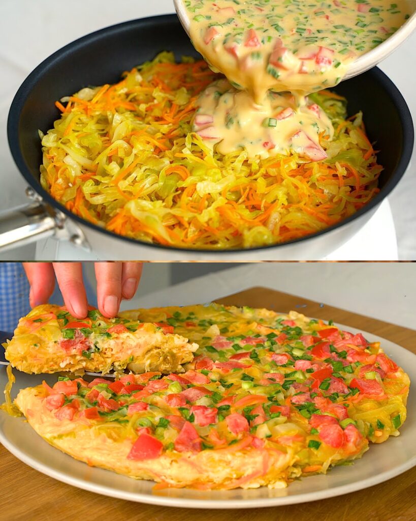 Vegetable Pizza with Zucchini, Cabbage, and Rice
