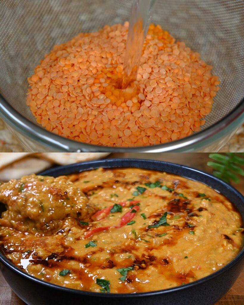 Creamy Red Lentil Curry finished dish