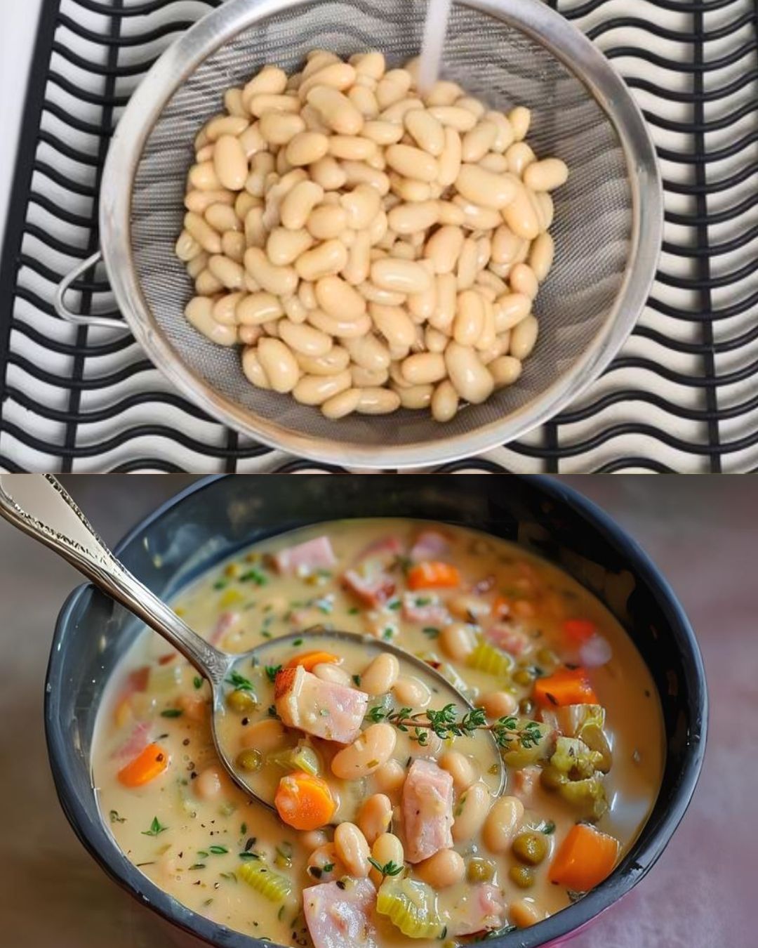 Hearty Navy Bean Soup with Ham