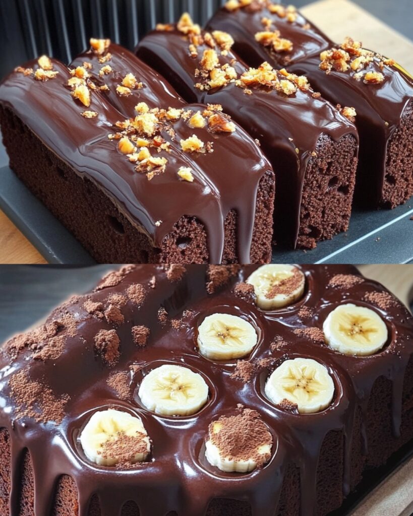 Chocolate Banana Cake finished dish