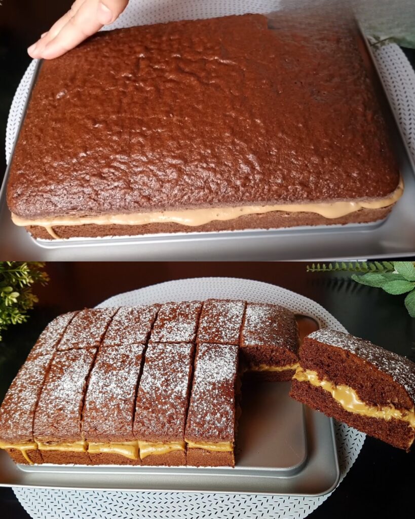Coffee and Cocoa Cake with Creamy Lotus Topping