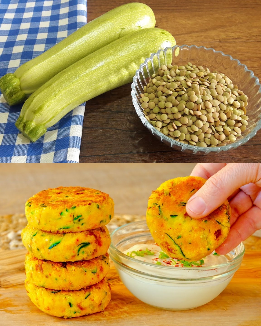 Yellow Lentil and Zucchini Patties Recipe