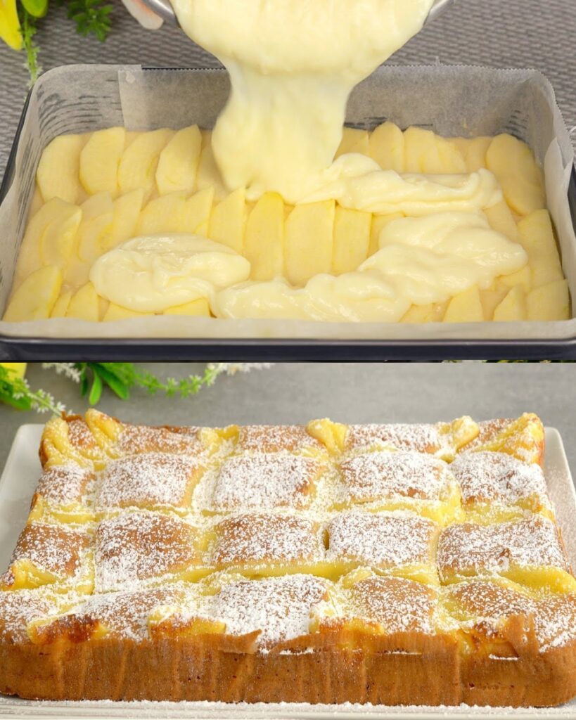 Apple Custard Cake