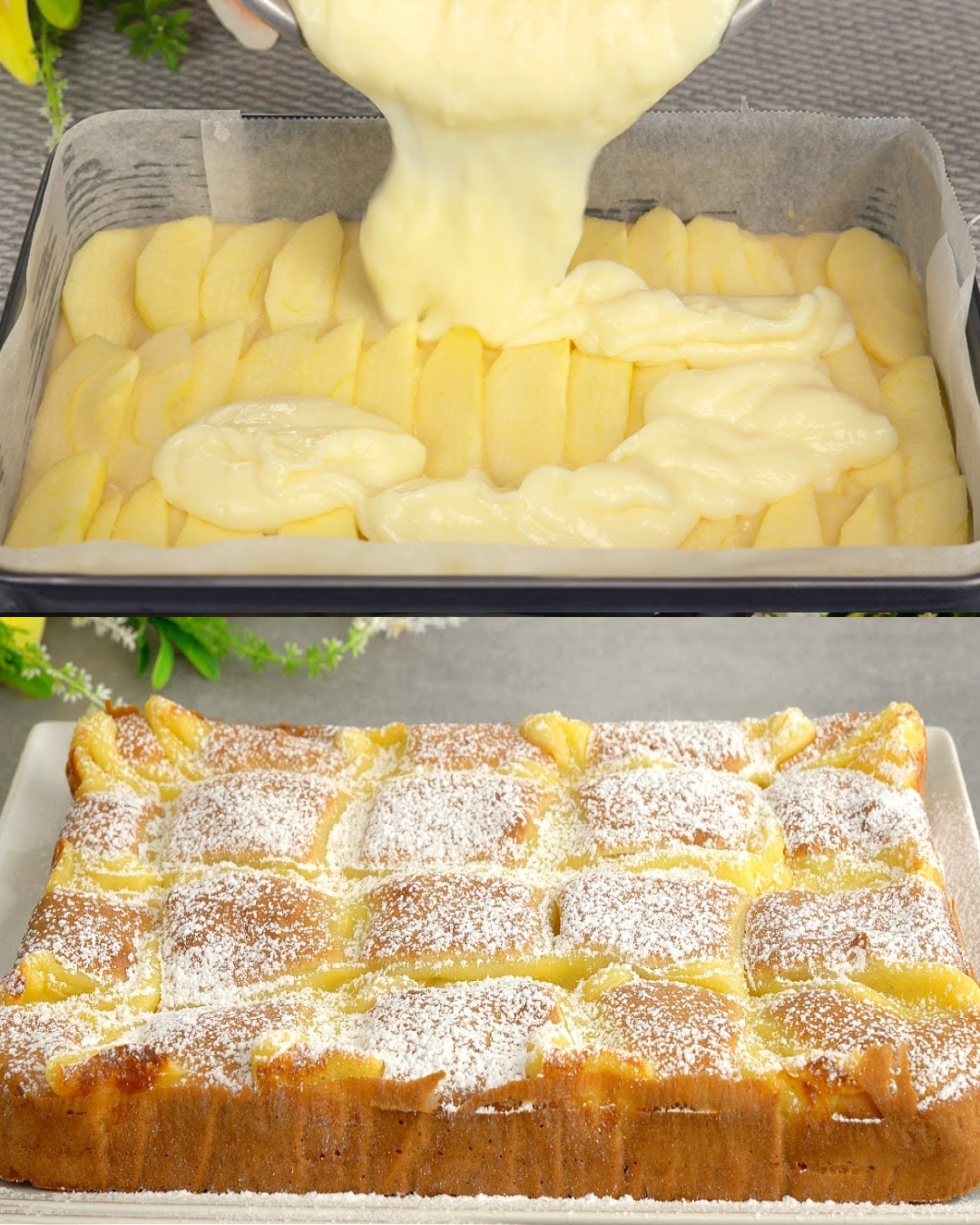 Apple Custard Cake