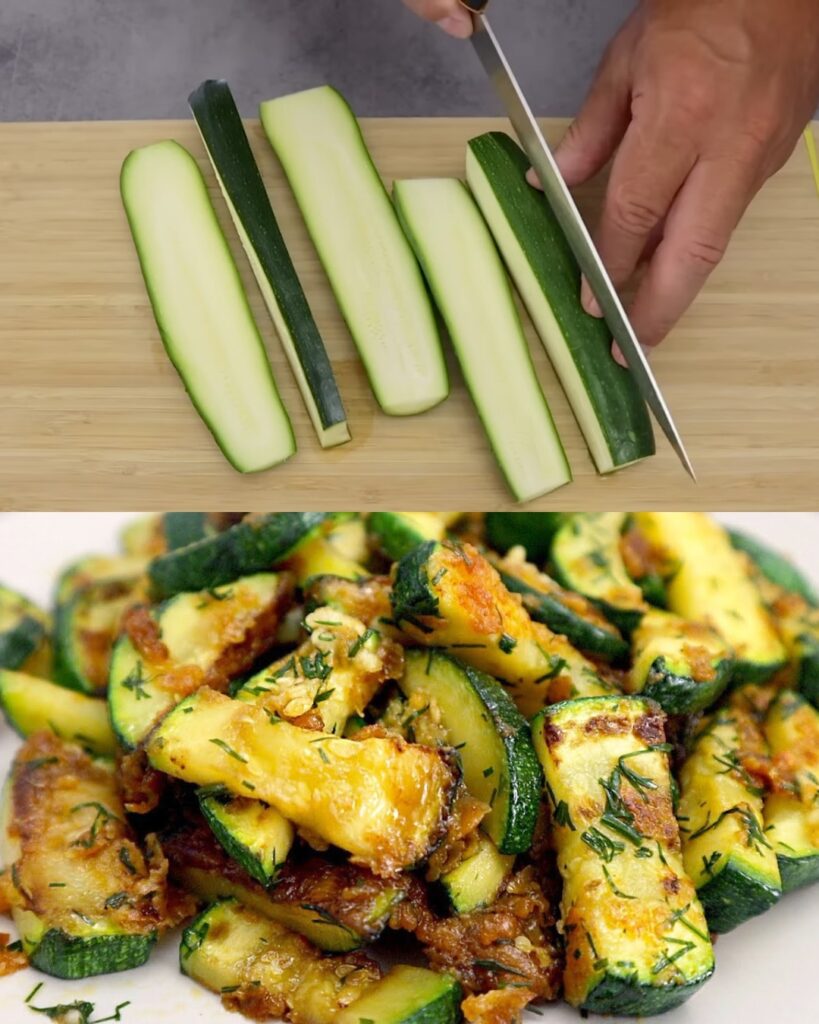 Delicious and Quick Fried Zucchini finished dish