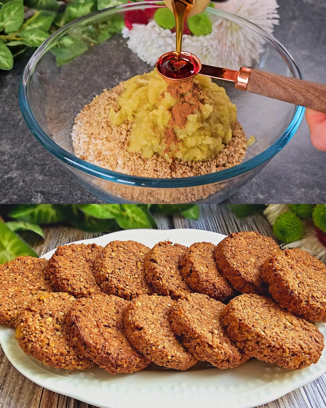 Warm Apple Walnut Oat Bake with a Hint of Cinnamon