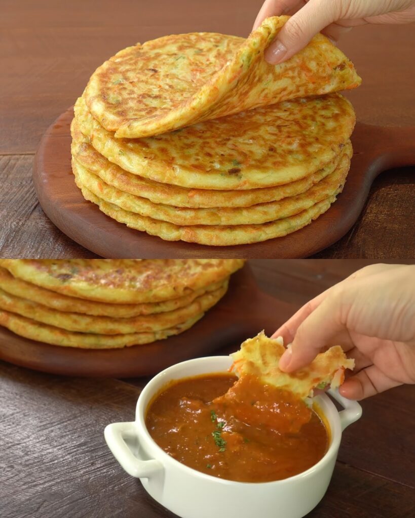 Vegetable Flatbread with Cabbage and Potatoes finished dish