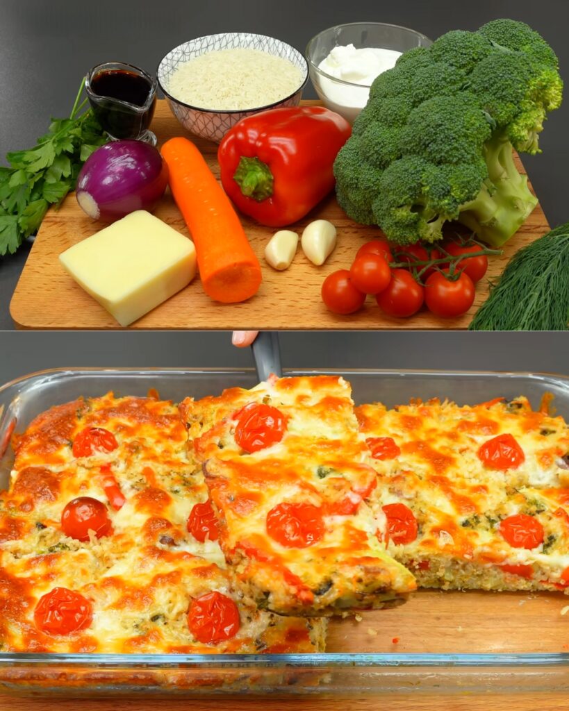 Weekend Broccoli and Rice Bake finished dish