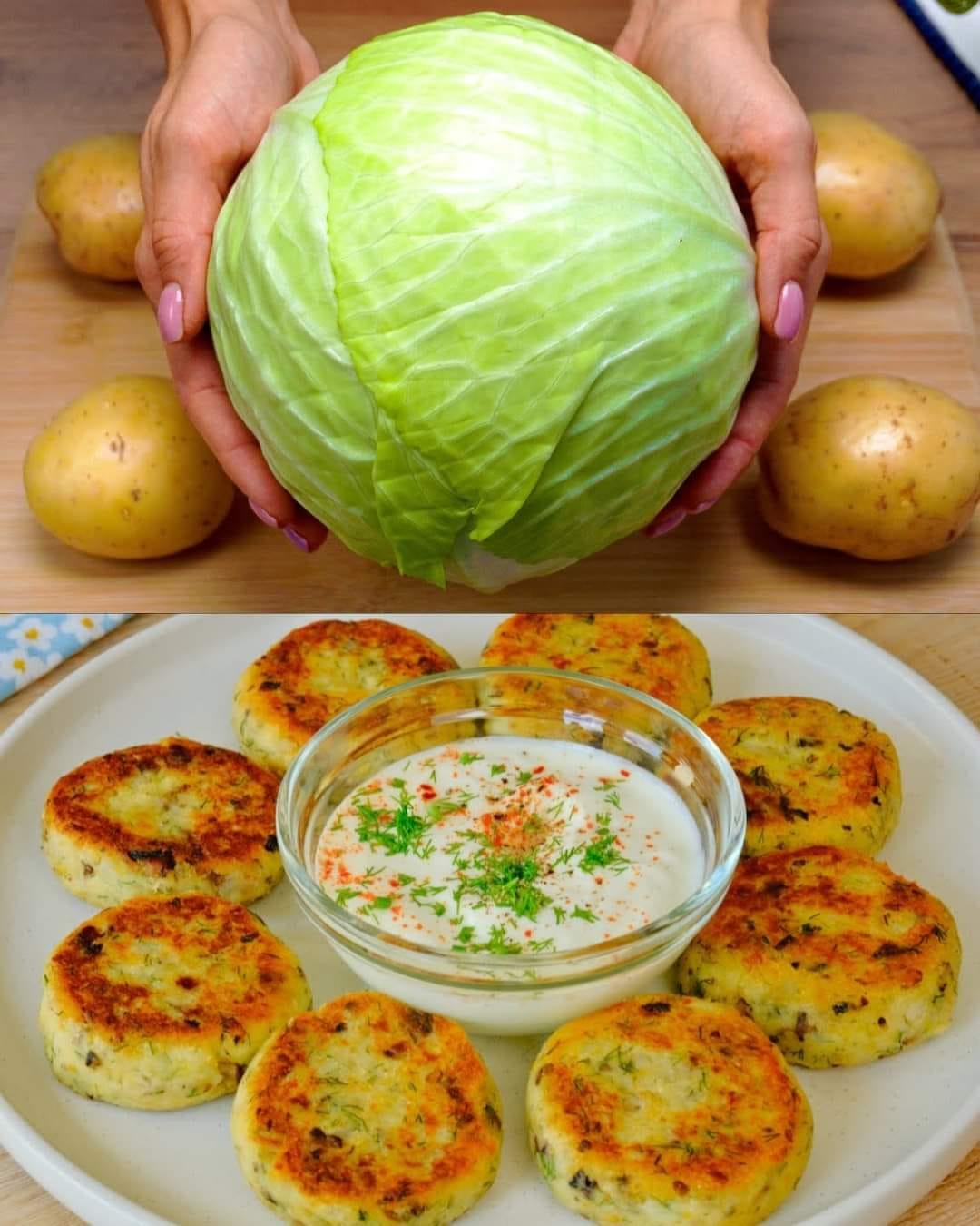 Veggie Patties with Cabbage and Mushrooms