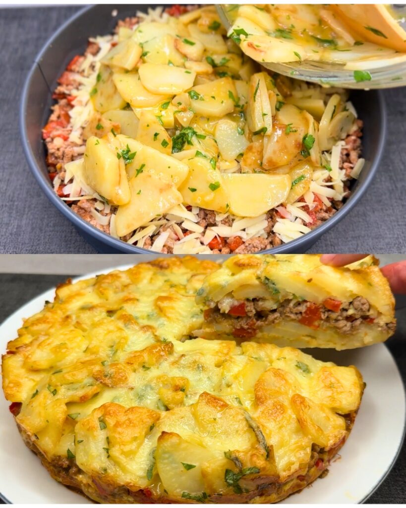 Potato and Ground Beef Bake Recipe finished dish
