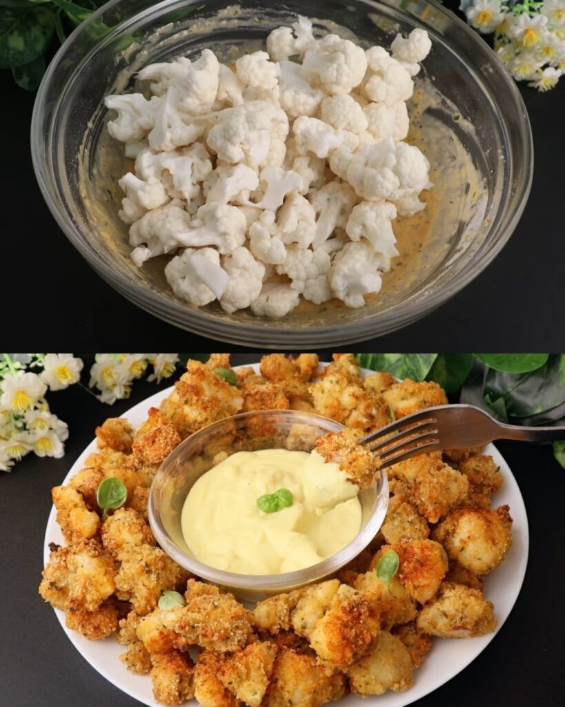 Crispy Cauliflower Bites with Egg Sauce