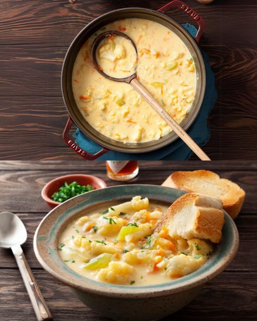 Cheesy Cauliflower Soup Recipe