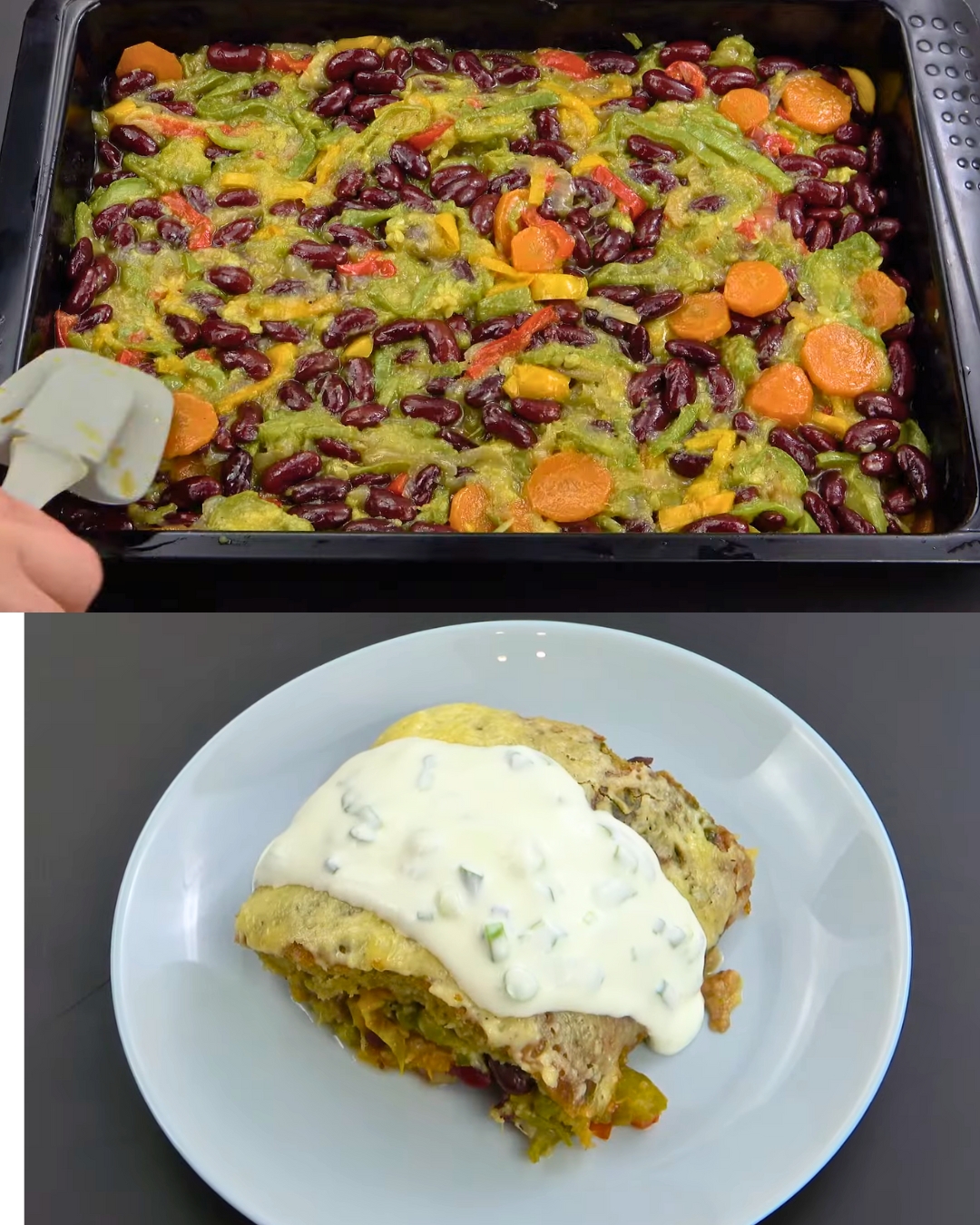 Vegetable and Bean Bake with Oatmeal Crust