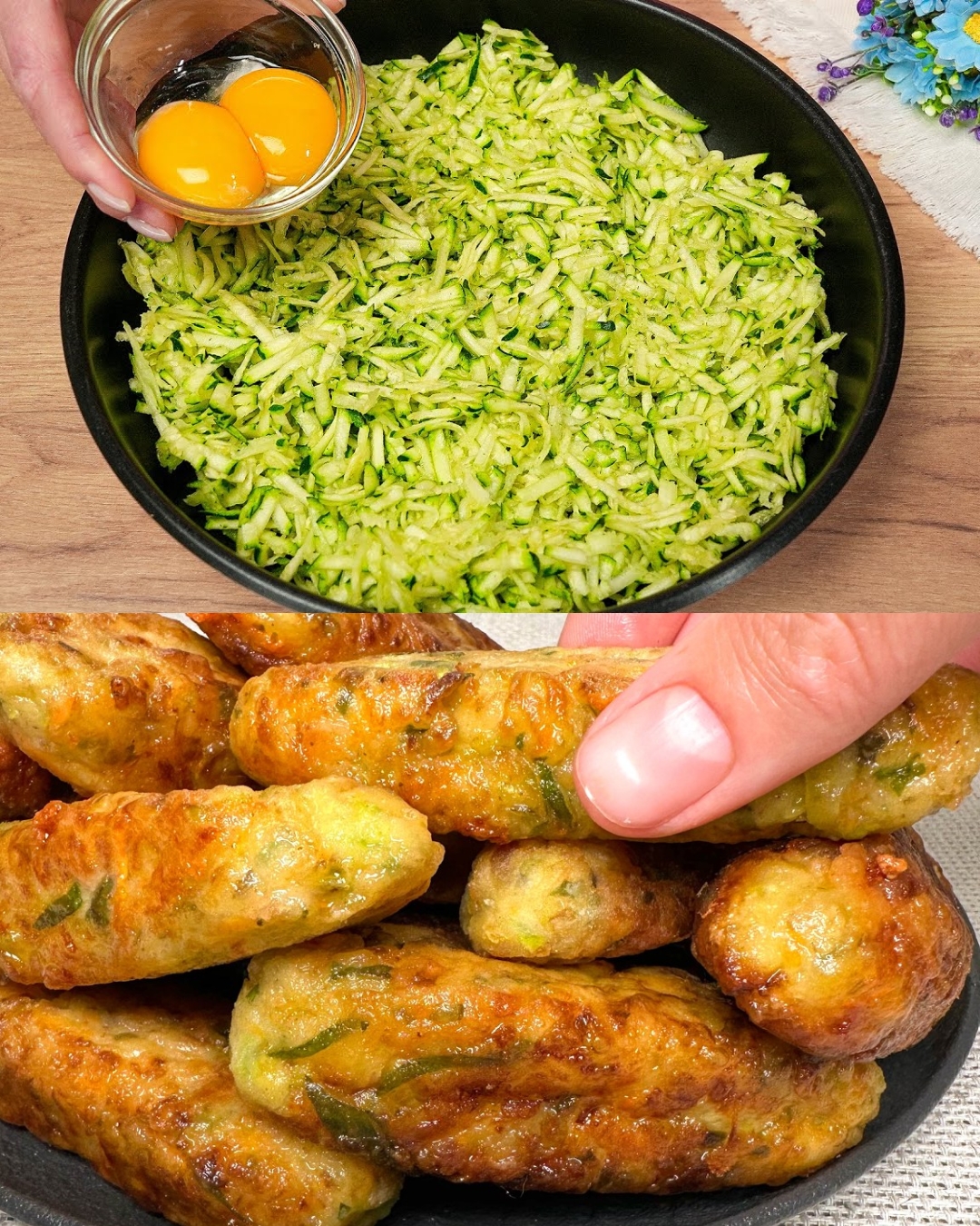 Zucchini Carrot Sausage Fritters