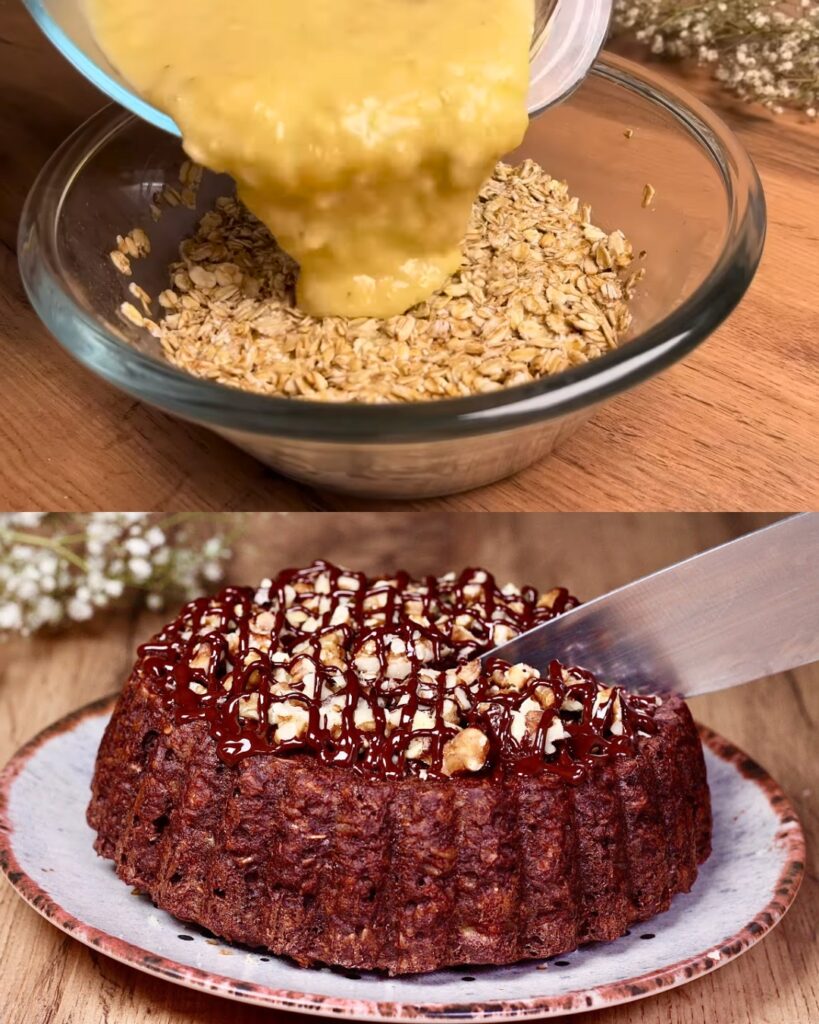 Healthy Banana Oat Chocolate Cake