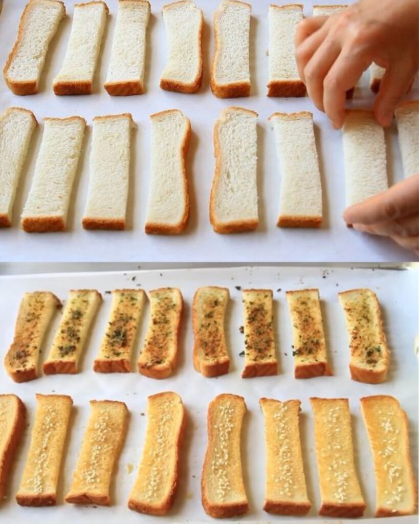 Honey Sesame and Herb Toast Sticks