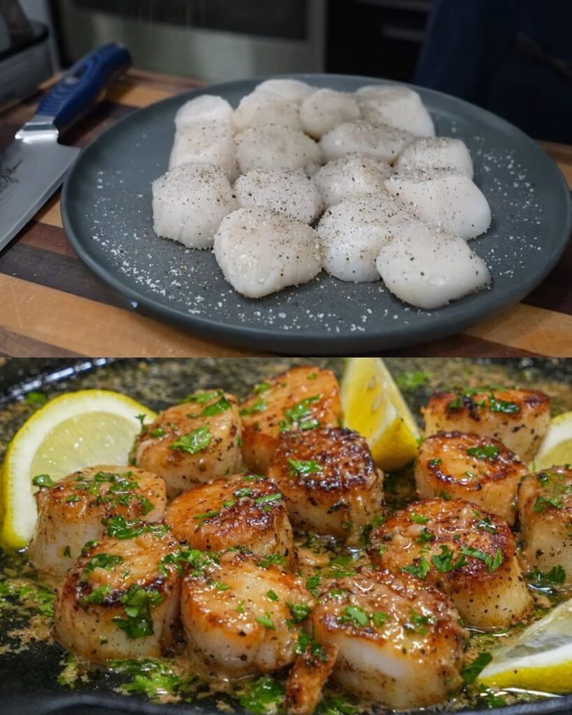 Garlic Butter Seared Scallops with Lemon