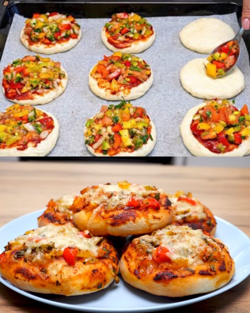 Mini Veggie Pizzas – Easy and Delicious! finished dish