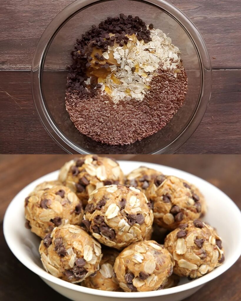 Easy No-Bake Peanut Butter Oat Balls with Chocolate Chips
