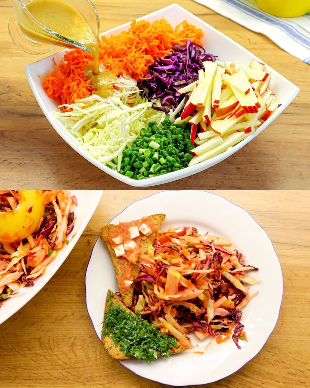 Crunchy Cabbage, Carrot, and Apple Salad