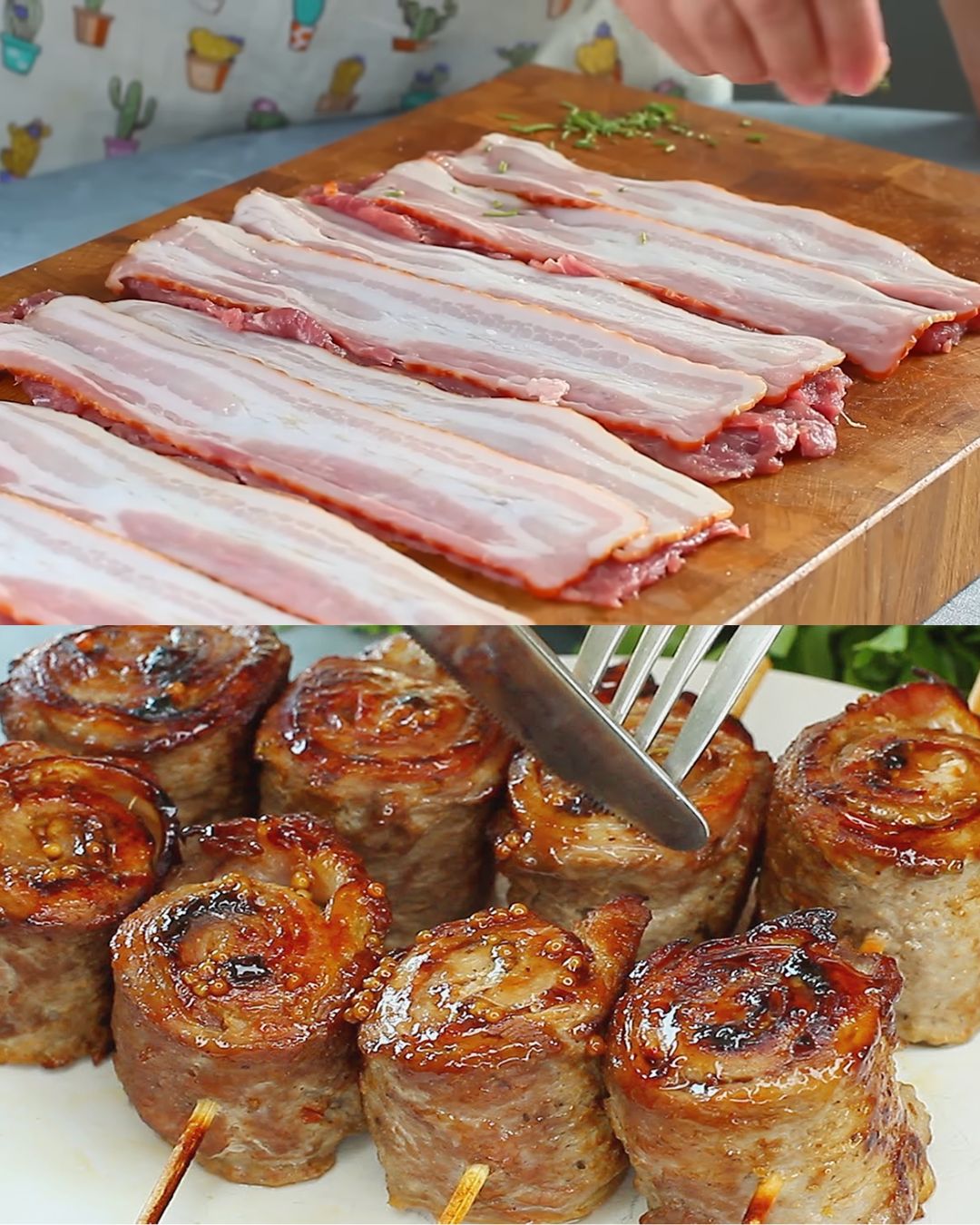 Gourmet Pork Fillet Roll with Bacon and Prunes