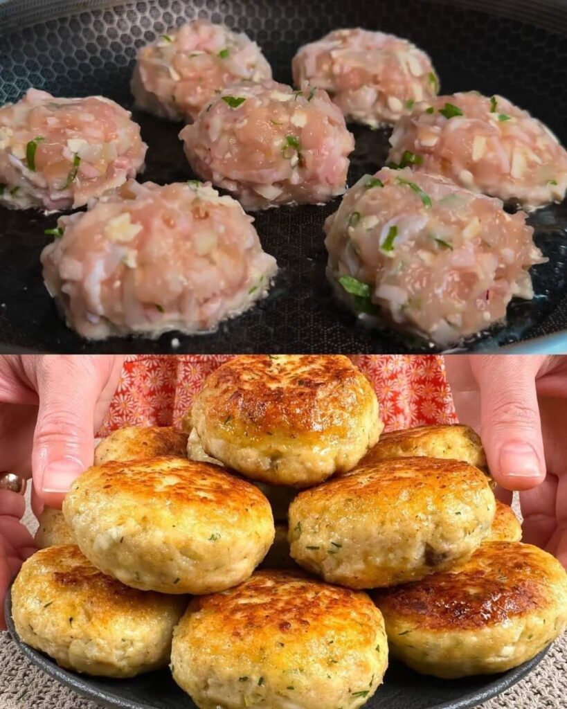 Chicken and Bacon Patties with Feta Cheese – A Flavorful and Juicy Dish finished dish