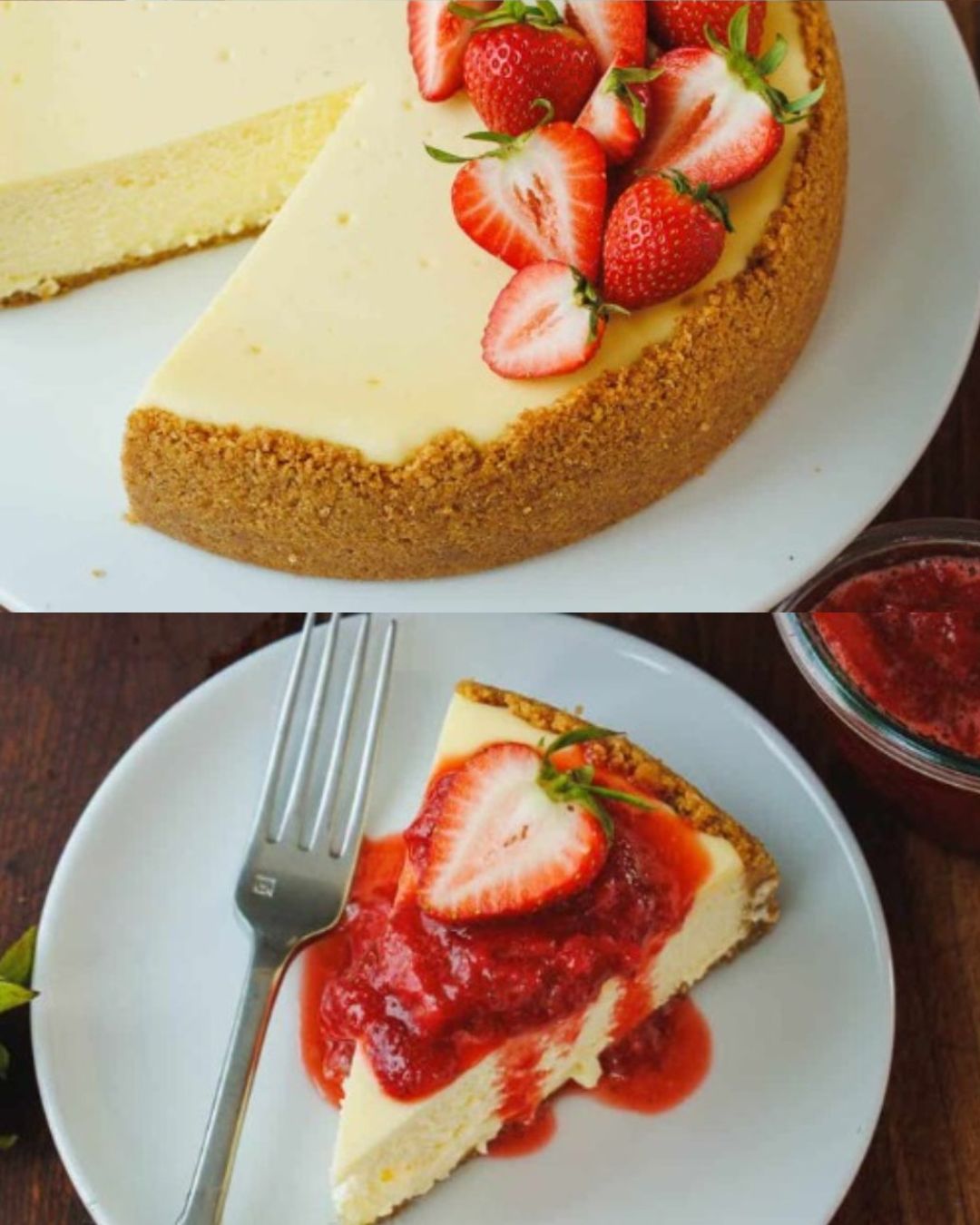 Classic Strawberry Cheesecake