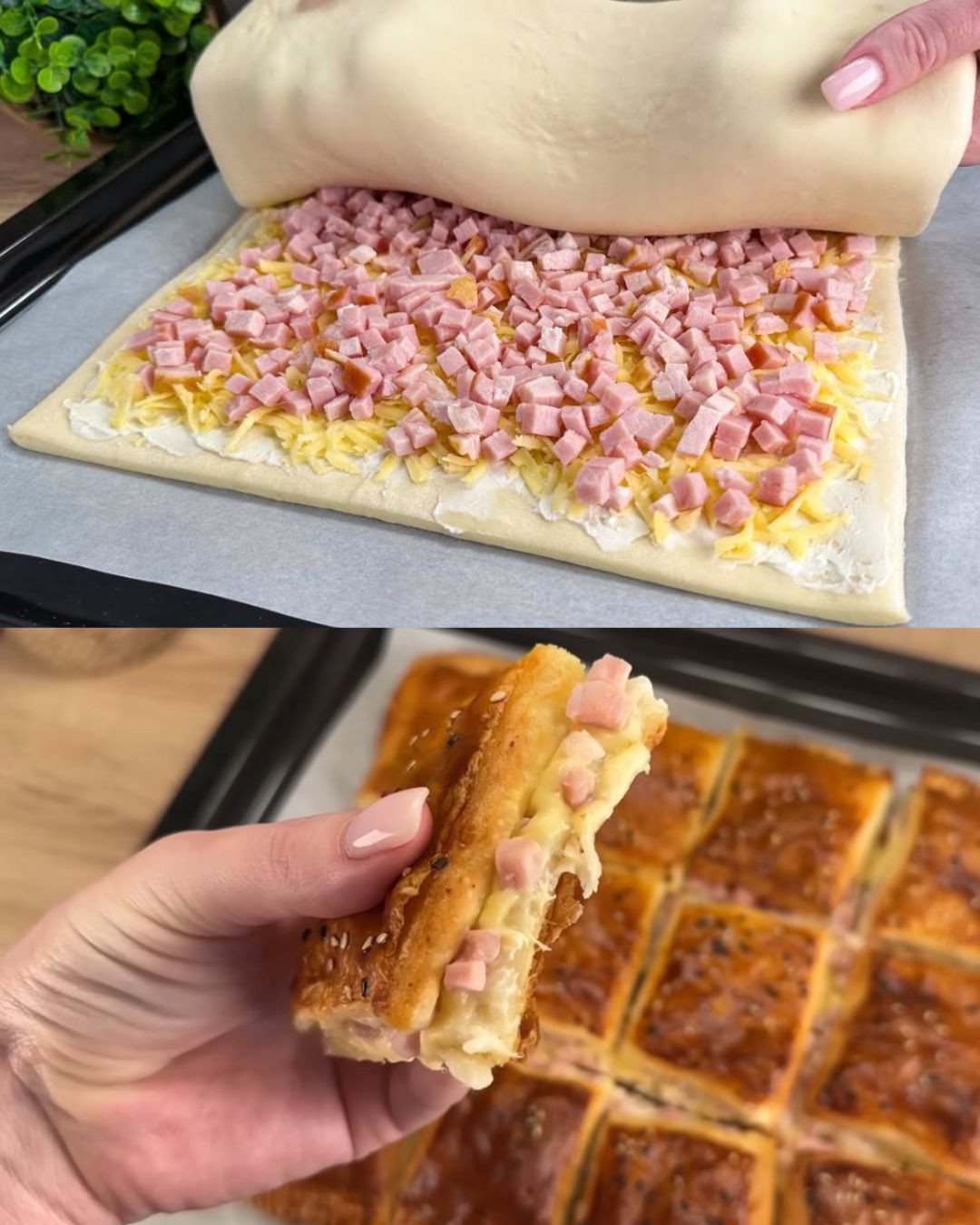Ham and Cheese Puff Pastry Snack