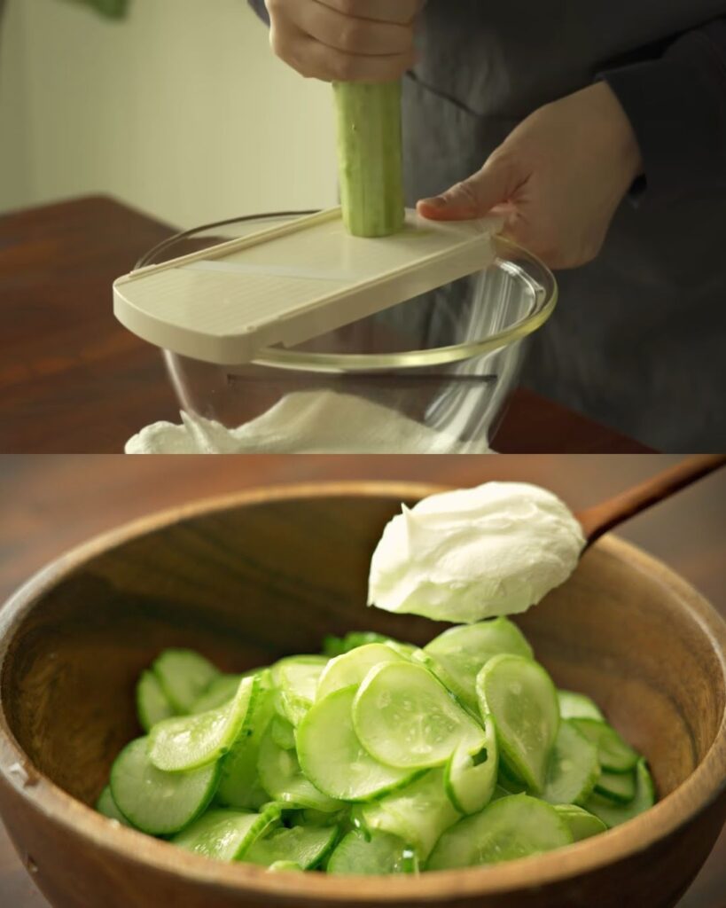 Creamy Cucumber Salad with Greek Yogurt and Garlic