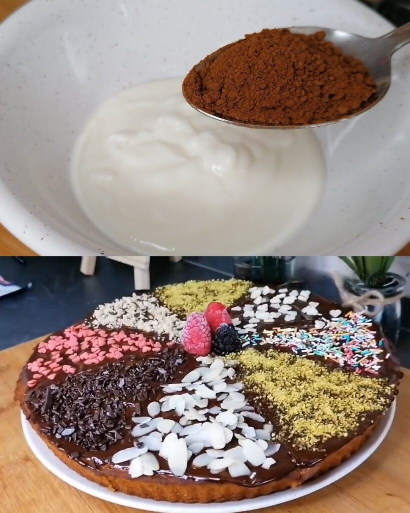 Coffee Yogurt Cake with Chocolate Glaze