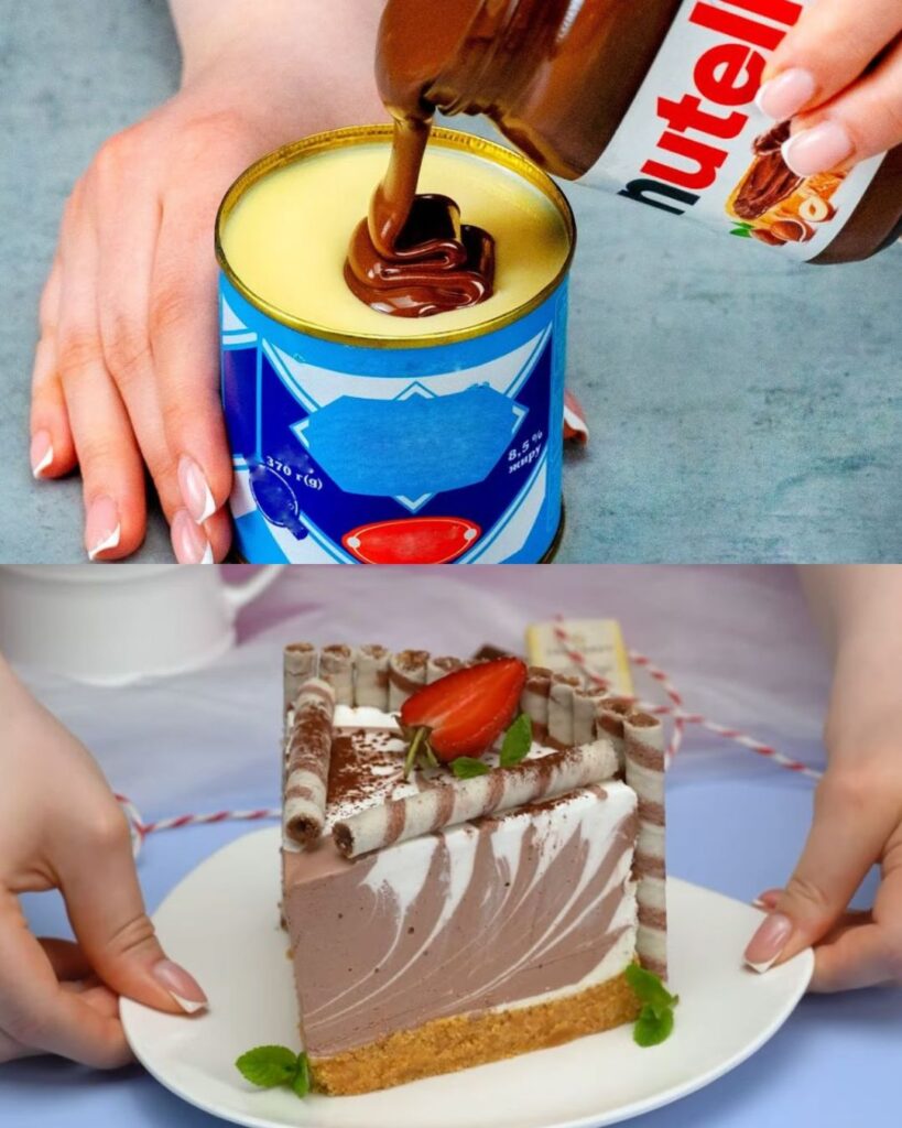 Nutella Wafer Dessert with Banana Milkshake